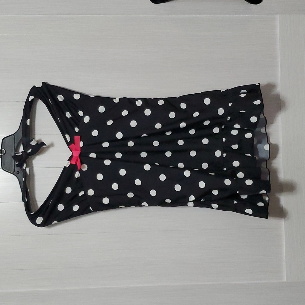 Venus polka-dot black white swim dress sz 16.  A/1 tote.